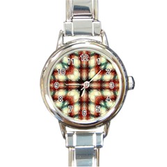 Royal Plaid  Round Italian Charm Watch by LW41021