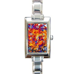 Sun & Water Rectangle Italian Charm Watch by LW41021