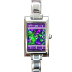 Feathery Winds Rectangle Italian Charm Watch by LW41021