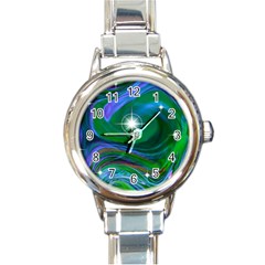 Night Sky Round Italian Charm Watch by LW41021