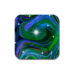 Night Sky Rubber Square Coaster (4 Pack)  by LW41021