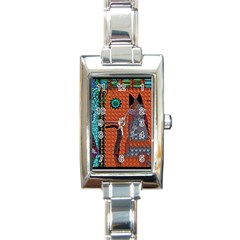 Cats Rectangle Italian Charm Watch by LW41021