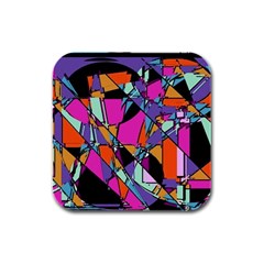 Abstract Rubber Square Coaster (4 Pack)  by LW41021