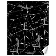 Black And White Splatter Abstract Print Canvas 18  X 24  by dflcprintsclothing