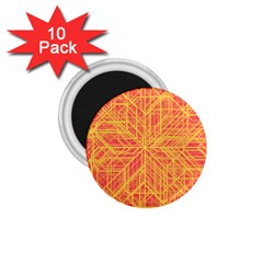 Orange/yellow Line Pattern 1 75  Magnets (10 Pack)  by LyleHatchDesign