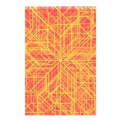 Orange/yellow Line Pattern Shower Curtain 48  X 72  (small)  by LyleHatchDesign