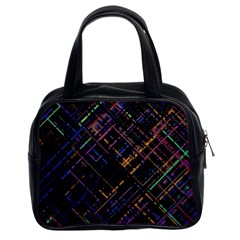 Criss-cross Pattern (multi-colored) Classic Handbag (two Sides) by LyleHatchDesign