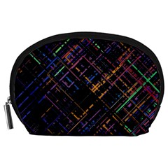 Criss-cross Pattern (multi-colored) Accessory Pouch (large) by LyleHatchDesign