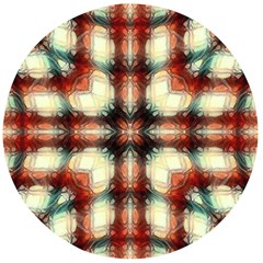 Royal Plaid Wooden Bottle Opener (round) by LW323