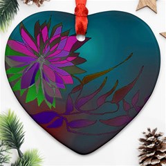 Evening Bloom Heart Ornament (two Sides) by LW323