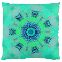 Blue Green  Twist Large Flano Cushion Case (two Sides) by LW323