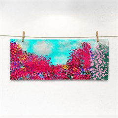 Flowers Hand Towel by LW323