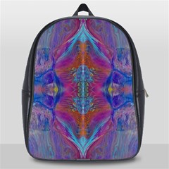 Flowing Duo  School Bag (large) by kaleidomarblingart