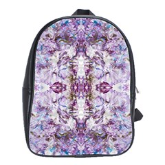 Intricate Lilac School Bag (large) by kaleidomarblingart