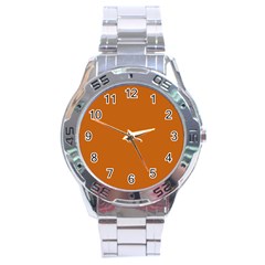 Alloy Orange Stainless Steel Analogue Watch by FabChoice