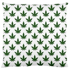 Weed At White, Ganja Leafs Pattern, 420 Hemp Regular Theme Standard Flano Cushion Case (one Side) by Casemiro