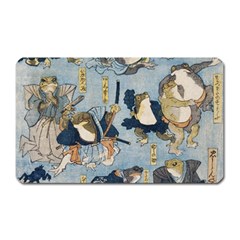 Famous Heroes Of The Kabuki Stage Played By Frogs  Magnet (rectangular) by Sobalvarro