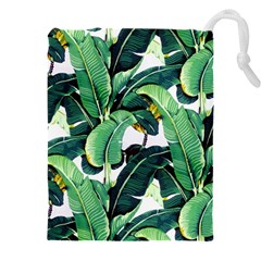 Banana Leaves Drawstring Pouch (4xl) by goljakoff