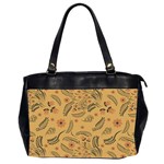 Folk floral pattern. Flowers abstract surface design. Seamless pattern Oversize Office Handbag (2 Sides) Front