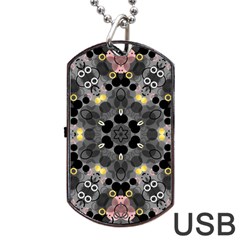 Abstract Geometric Kaleidoscope Dog Tag Usb Flash (two Sides) by alllovelyideas