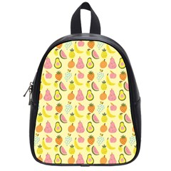 Tropical Fruits Pattern  School Bag (small) by gloriasanchez