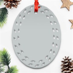 Glacier Grey Ornament (oval Filigree) by FabChoice