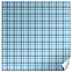 Sky Blue Tartan Plaid Pattern, With Black Lines Canvas 20  X 20  by Casemiro