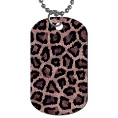 Realistic Leopard Fur Pattern, Brown, Black Spots Dog Tag (two Sides) by Casemiro