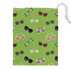 Sunglasses Funny Drawstring Pouch (5xl) by SychEva