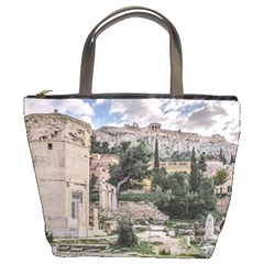 Roman Agora, Athens, Greece Bucket Bag by dflcprintsclothing