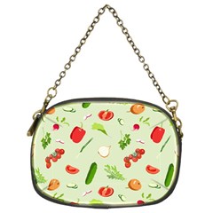 Seamless Pattern With Vegetables  Delicious Vegetables Chain Purse (two Sides) by SychEva