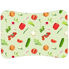 Seamless Pattern With Vegetables  Delicious Vegetables Velour Seat Head Rest Cushion by SychEva