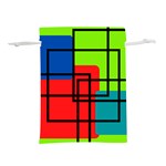 Colorful Rectangle boxes Lightweight Drawstring Pouch (M) Front