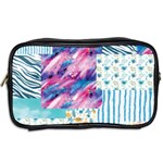 Blue Wavespastel Toiletries Bag (Two Sides) Back