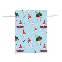 Funny Mushrooms Go About Their Business Lightweight Drawstring Pouch (l) by SychEva