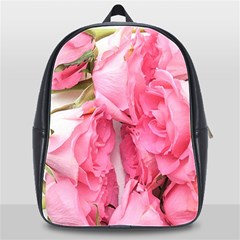 Scattered Magenta Roses School Bag (xl) by kaleidomarblingart