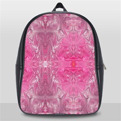 Magenta Repeats School Bag (large) by kaleidomarblingart