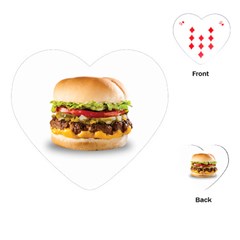 Cheeseburger Playing Cards Single Design (heart) by snackkingdom