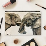 Two Elephants  Cosmetic Bag (Large) Back