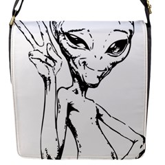 Paul Alien Flap Closure Messenger Bag (s) by KenArtShop