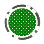 1950 Green White Dots Poker Chip Card Guard Front