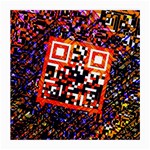 Root Humanity Bar And Qr Code in Flash Orange and Purple Medium Glasses Cloth (2 Sides) Front