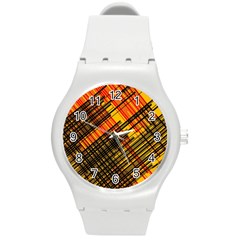 Root Humanity Orange Yellow And Black Round Plastic Sport Watch (m) by WetdryvacsLair