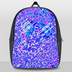 Root Humanity Bar And Qr Code Combo In Purple And Blue School Bag (large) by WetdryvacsLair