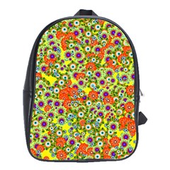 Flower Bomb 8 School Bag (large) by PatternFactory