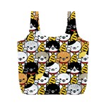 Cat-seamless-pattern-lucky-cat-japan-maneki-neko-vector-kitten-calico-pet-scarf-isolated-repeat-back Full Print Recycle Bag (M) Back