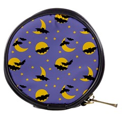 Bats With Yellow Moon Mini Makeup Bag by SychEva