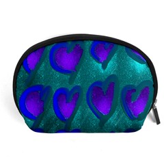 Purple Hearts Accessory Pouch (large) by kiernankallan