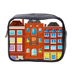 Town-buildings-old-brick-building Mini Toiletries Bag (two Sides)