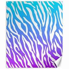 White Tiger Purple & Blue Animal Fur Print Stripes Canvas 20  X 24  by Casemiro